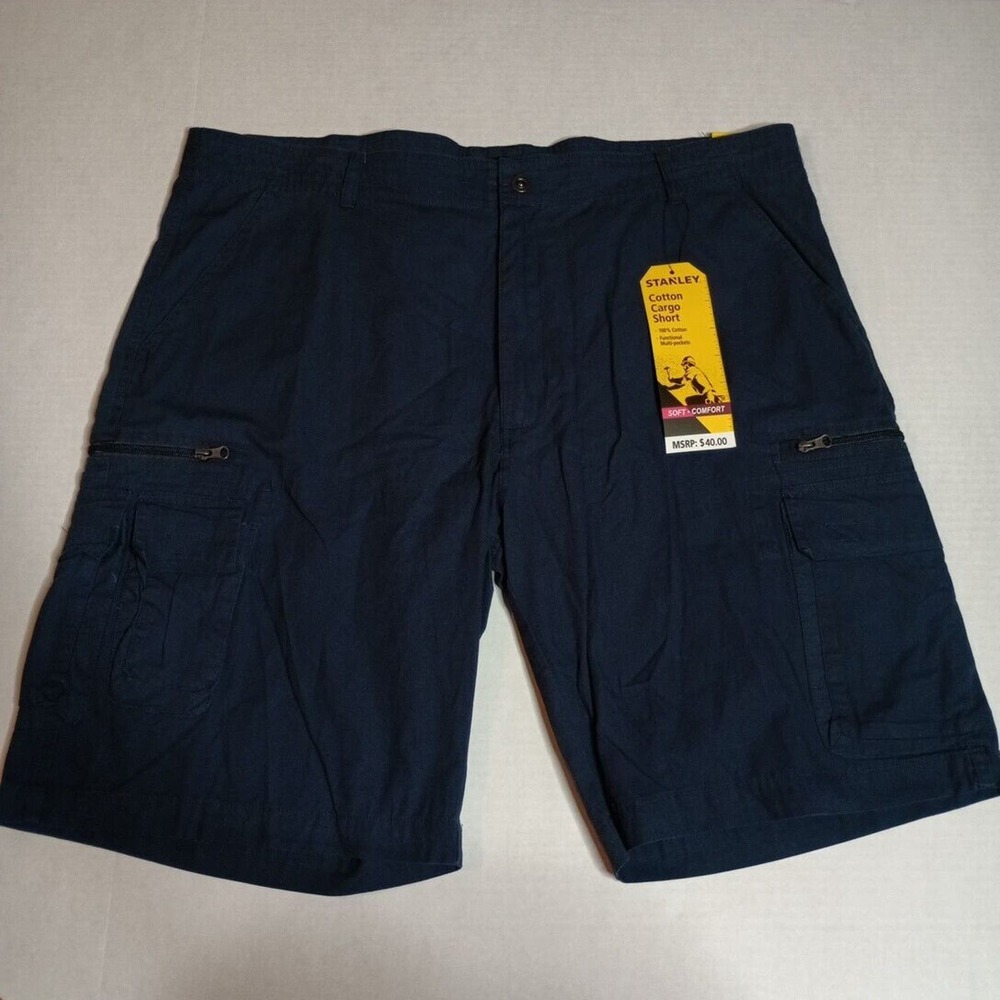 Stanley‎ Cargo Shorts Mens 40 Navy Blue Casual Outdoors Hiking 100% Cotton